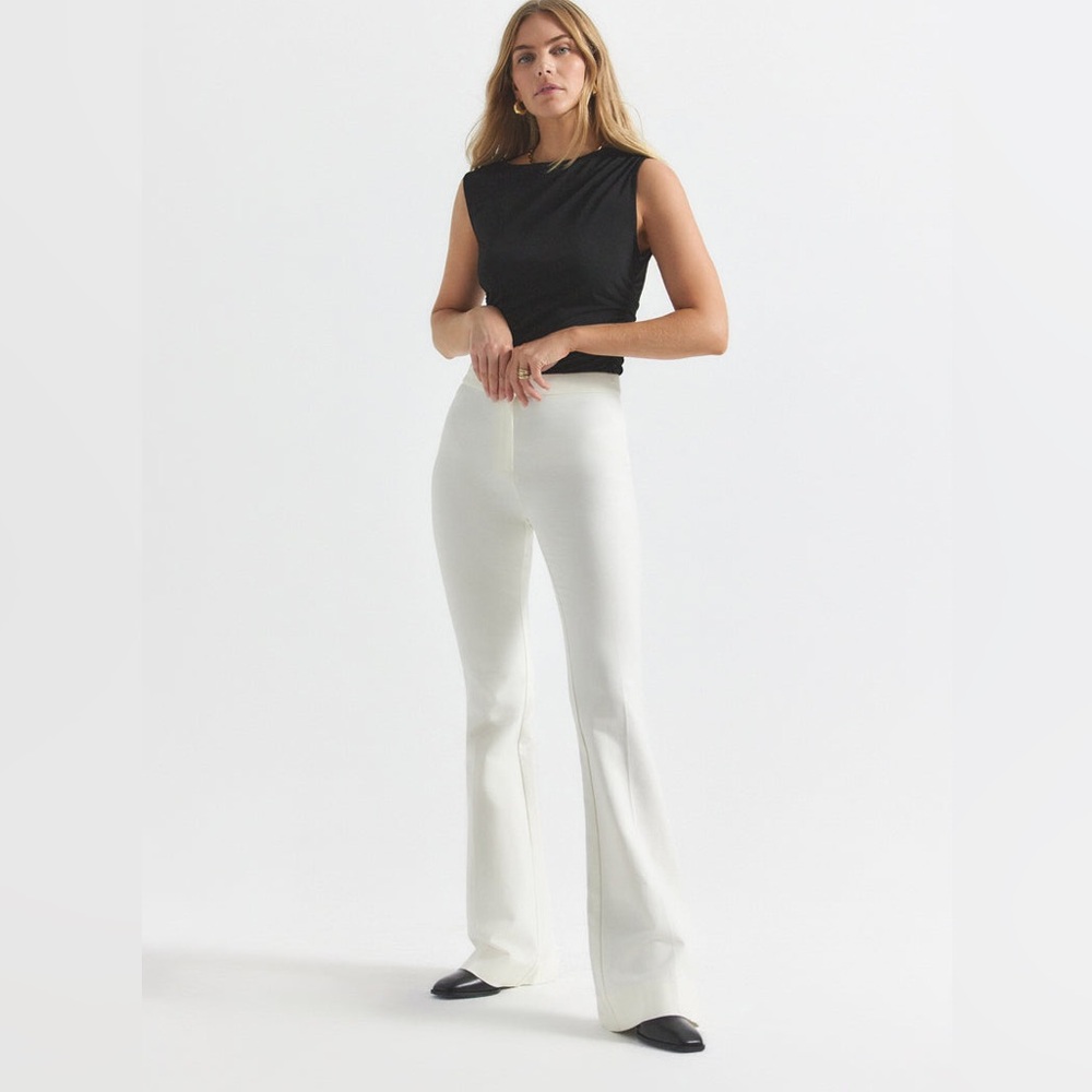 Derek Lam 10 Crosby Flare Trouser  White womens pants Sz 2